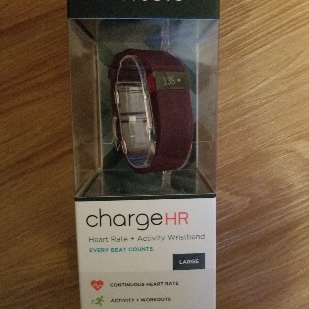 Fitbit charge HR with Large plum wristband